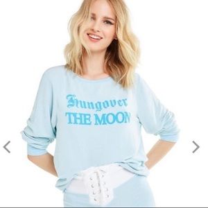 BRAND NEW! Size M Wildfox Couture Blue Sweater Hungover the Moon Baggy Jumper